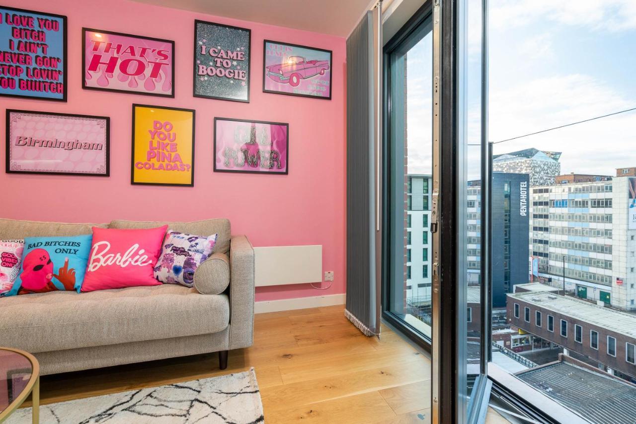 Maevela Apartments ☆ Pink Luxury Apartment With Balcony - Birmingham City Centre - 5 Min Walk From Bullring, Cube, Mailbox, New Street Station - Free Netflix & Wifi Exterior photo